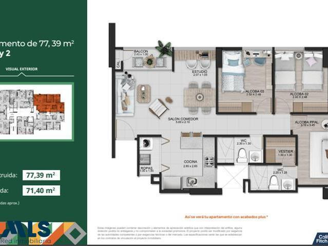 Apartamento ubicado en sector de San Nicolas rionegro - san nicolas