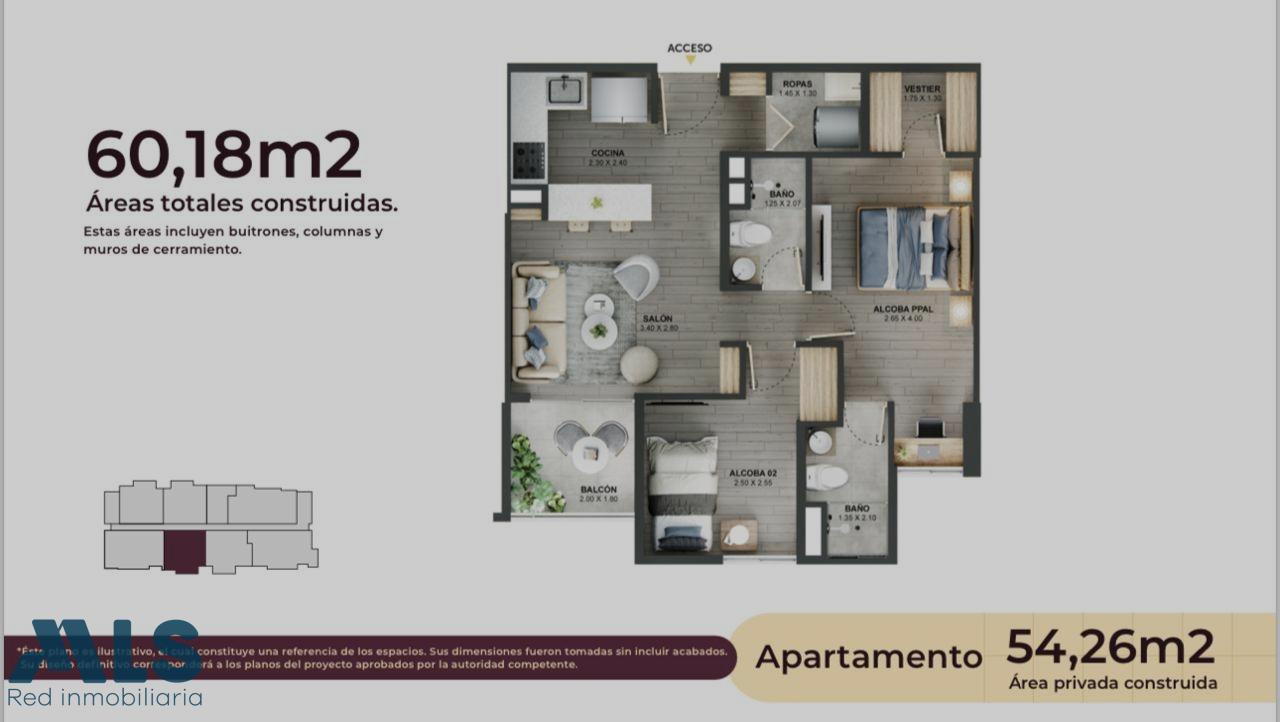 Apartamento en Envigado, Las Vegas. envigado - las vegas