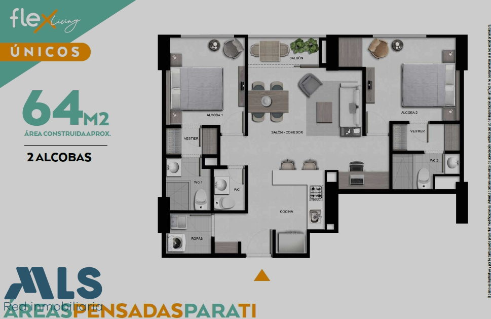 SE VENDE APARTAMENTO EN FLEX LIVING sabaneta - v pan de azucar