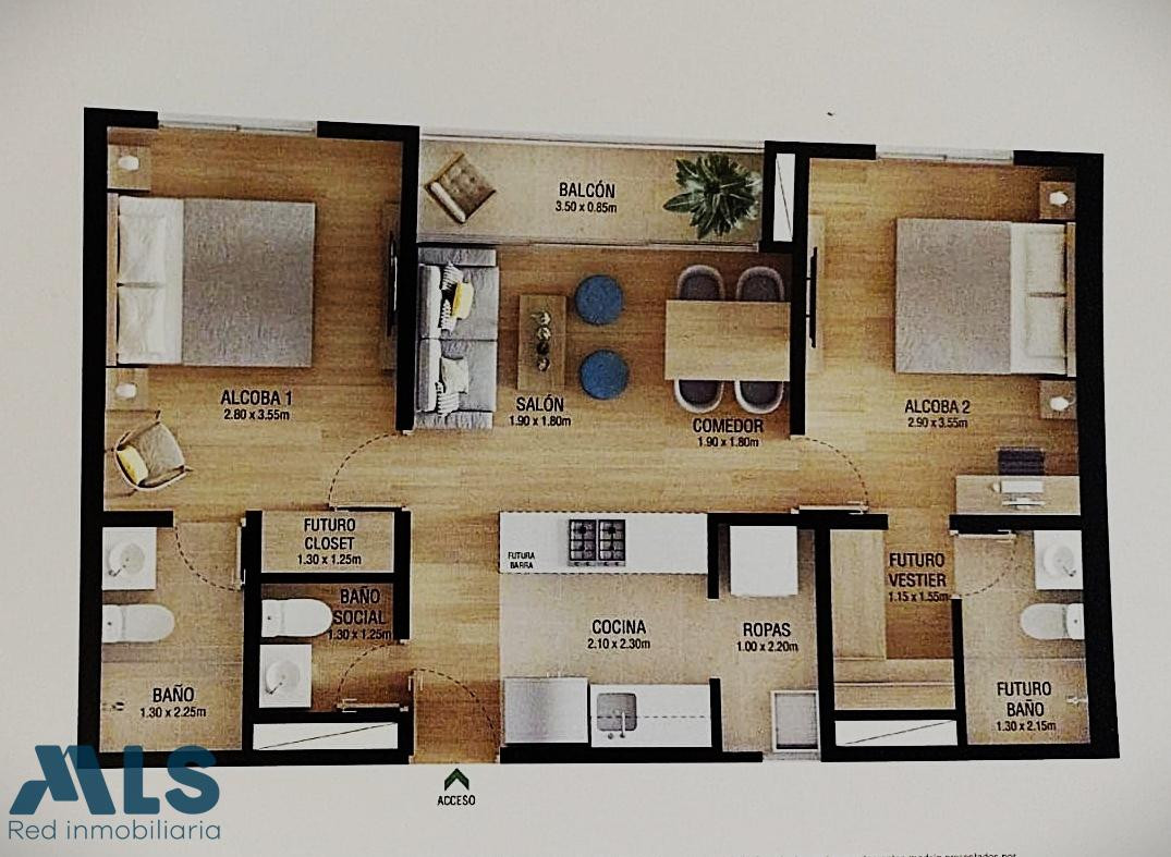 Apartamento en obra gris para personalizar en la Loma de San José sabaneta - loma de san jose