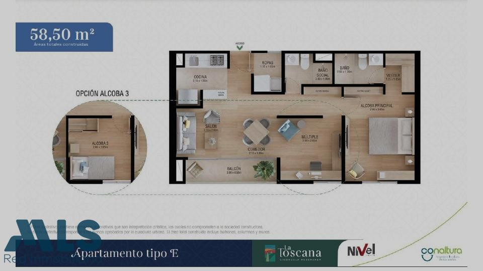 CESIÓN DE DERECHOS APARTAMENTO EN SABANETA - LOMA SAN JOSE PARTE BAJA sabaneta - loma de san jose