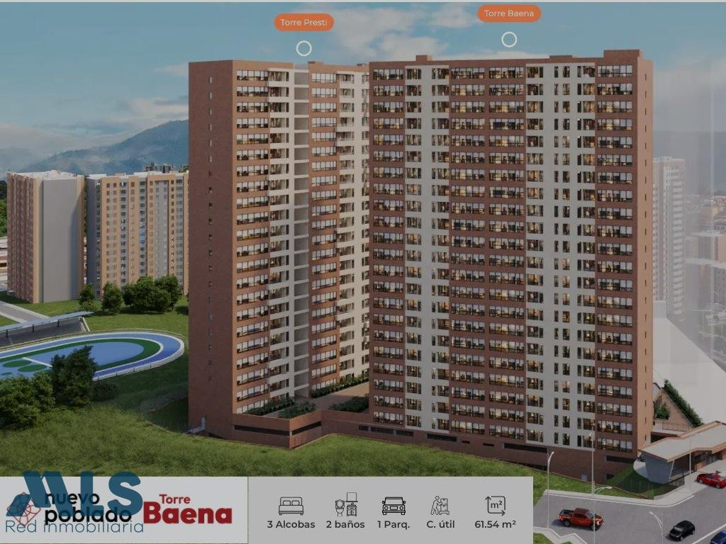 VENTA CESIÓN DE DERECHOS EN TORRE BAENA - NUEVO POBLADO | ALTA VALORIZACIÓN itagui - las chimeneas